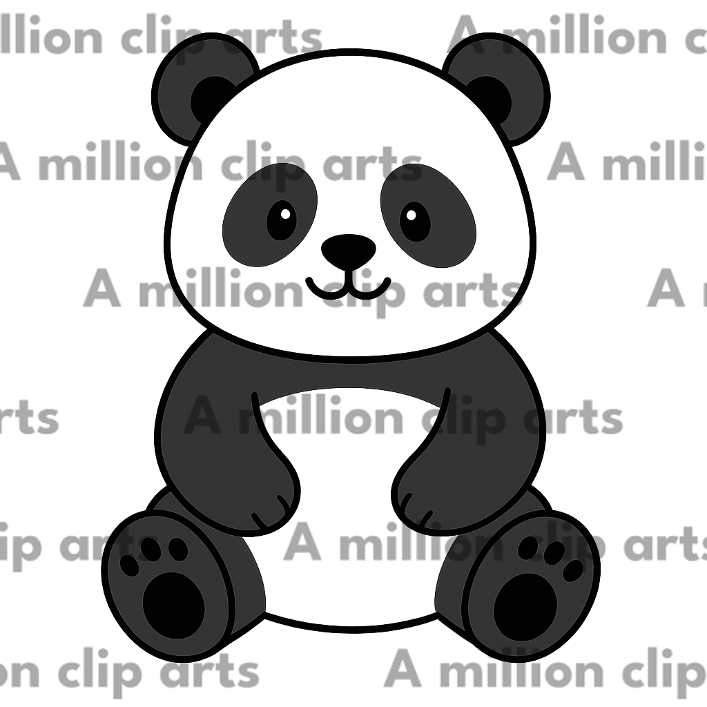 Sitting Panda clipart