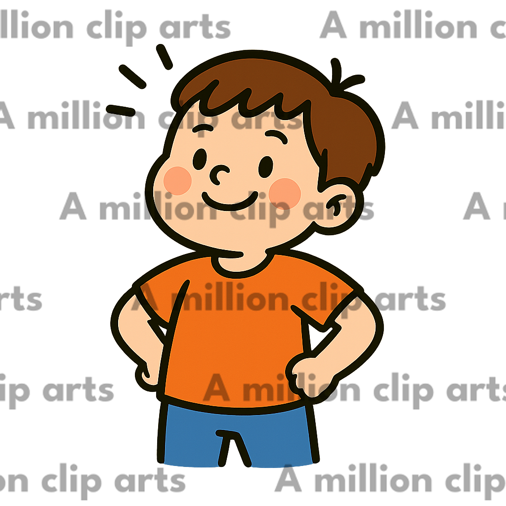 Confident Boy clipart