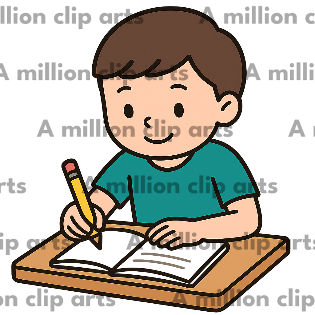 Writing Boy clipart