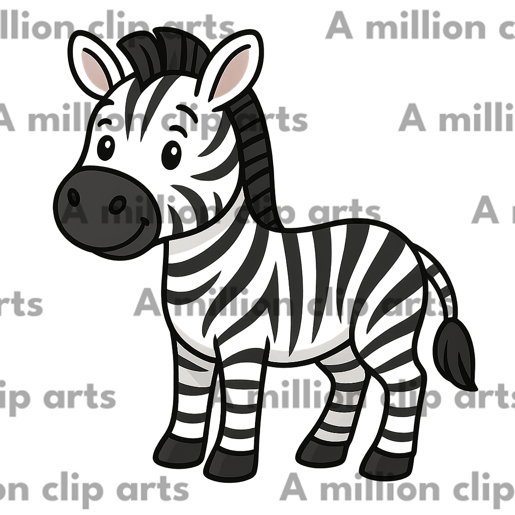 Cartoon Zebra clipart
