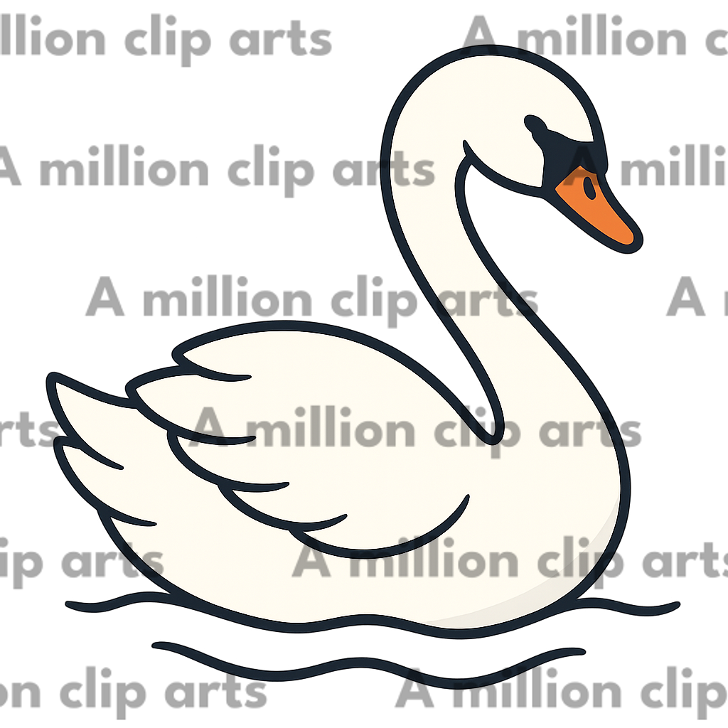 Elegant Swan clipart