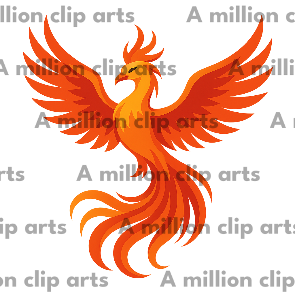 Flaming Phoenix clipart