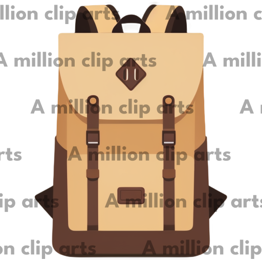 Tan Backpack clipart