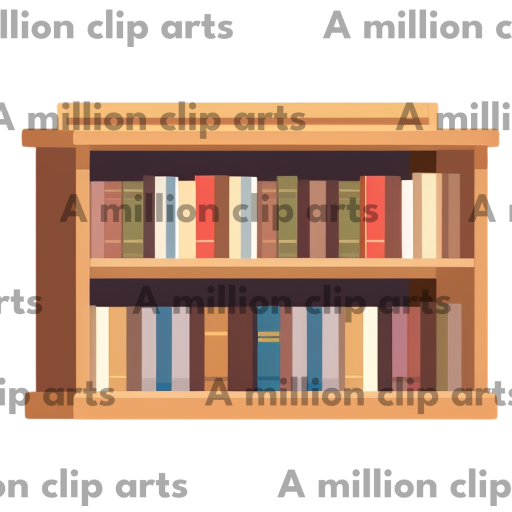 Bookshelf clipart