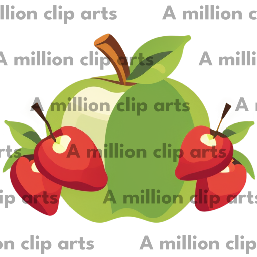 Apple and Cherries clipart