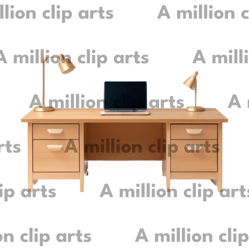 Office Desk Setup clipart