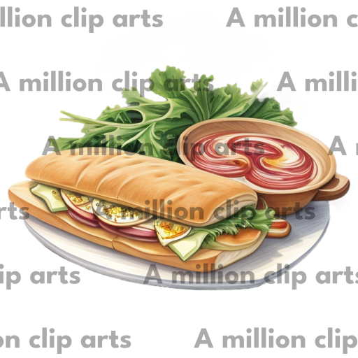 Sub and Soup clipart