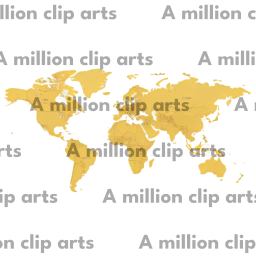 Yellow World Map clipart