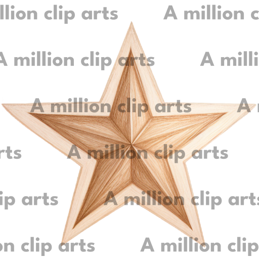 Wood Star clipart