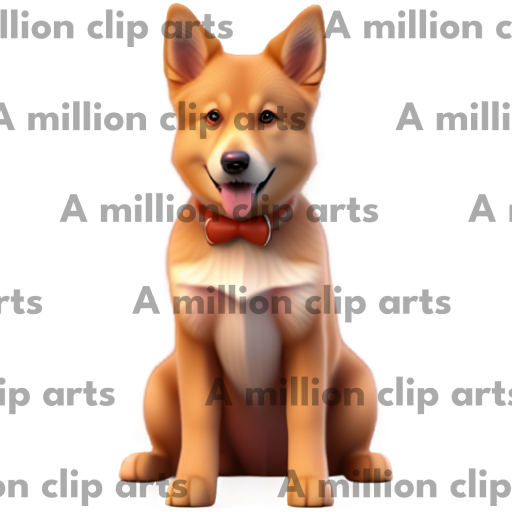 Dog with Bow clipart