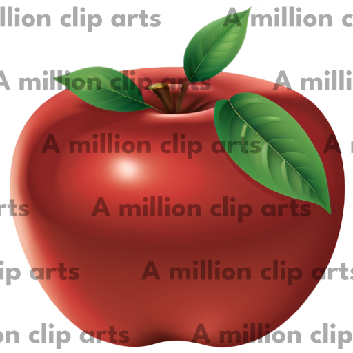 Glossy Red Apple clipart