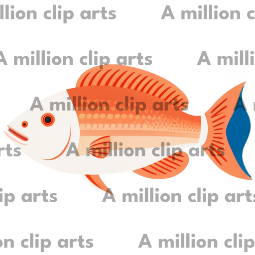 Orange Fish clipart