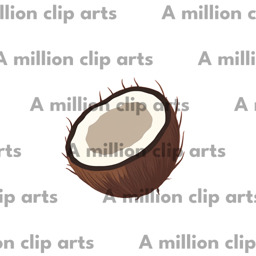 Coconut Half clipart