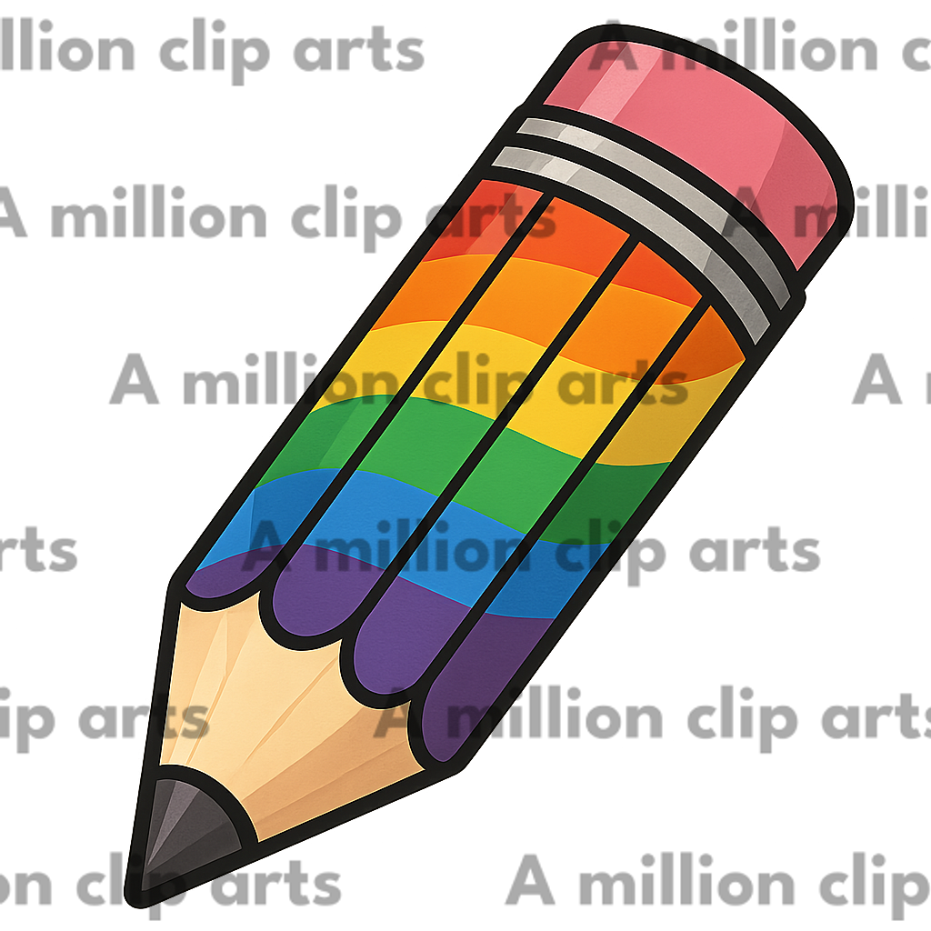 Rainbow Pencil clipart