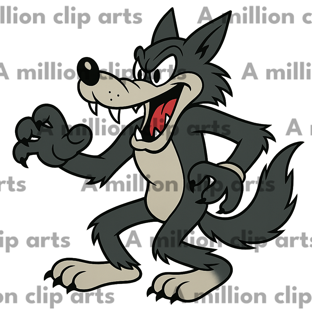 Cartoon Wolf clipart