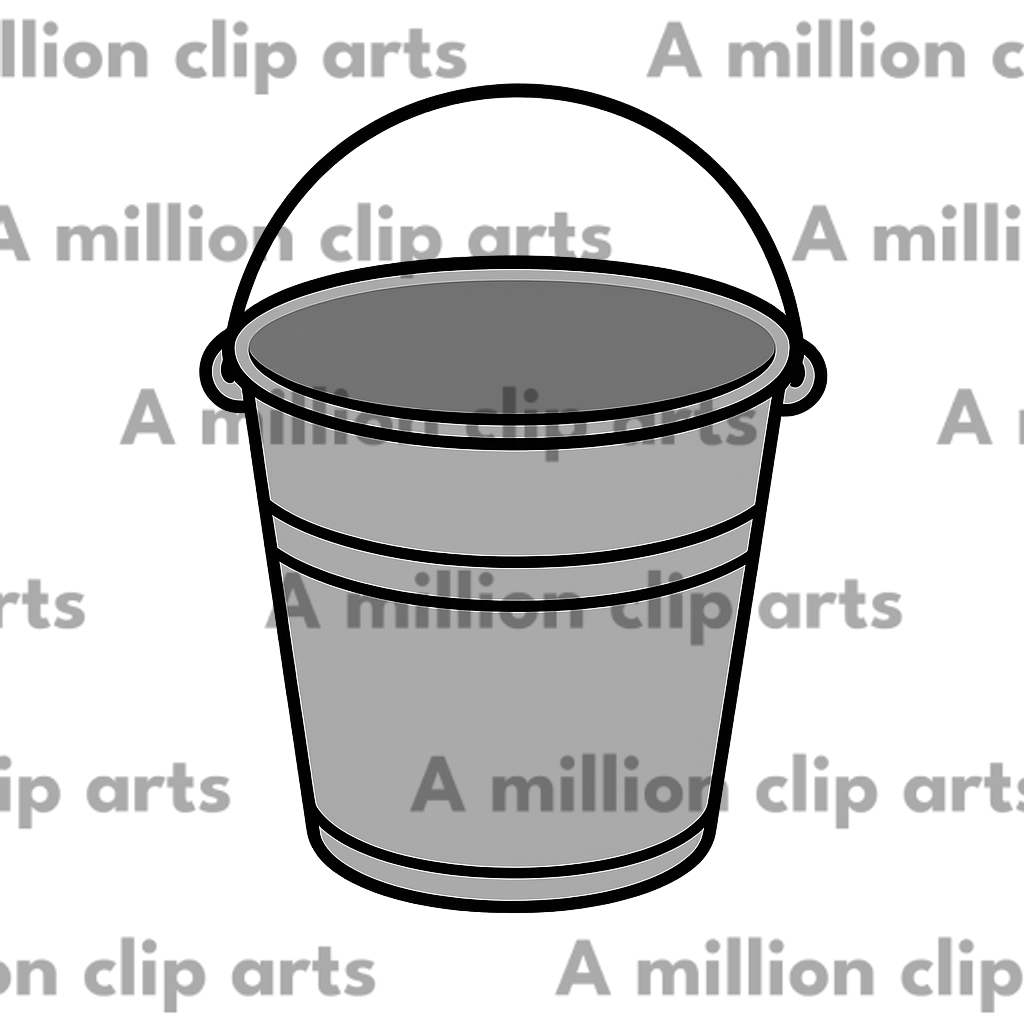 Gray Bucket clipart