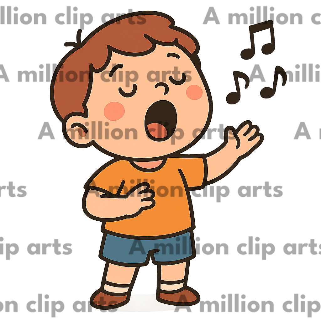 Singing Boy clipart