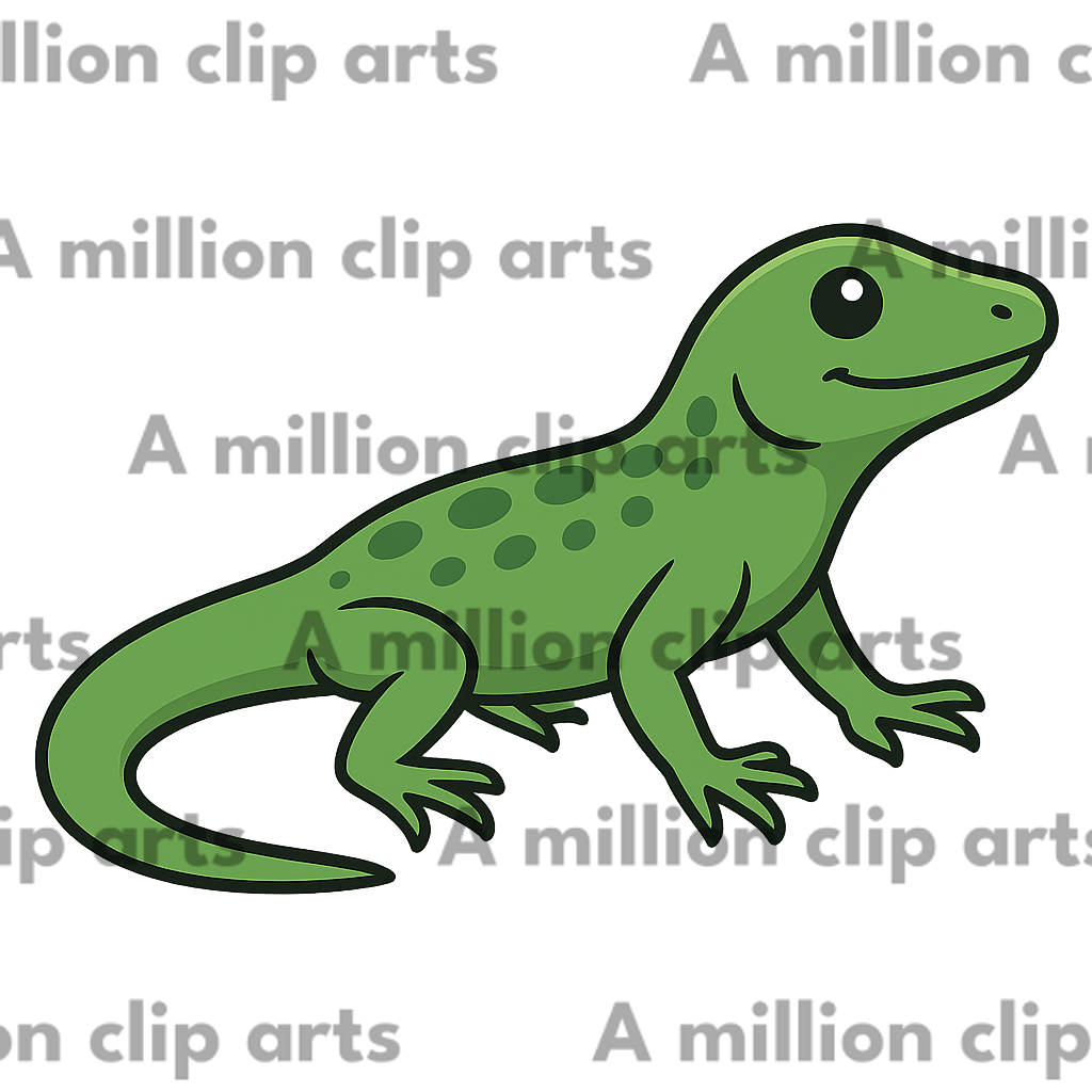 Green Lizard clipart