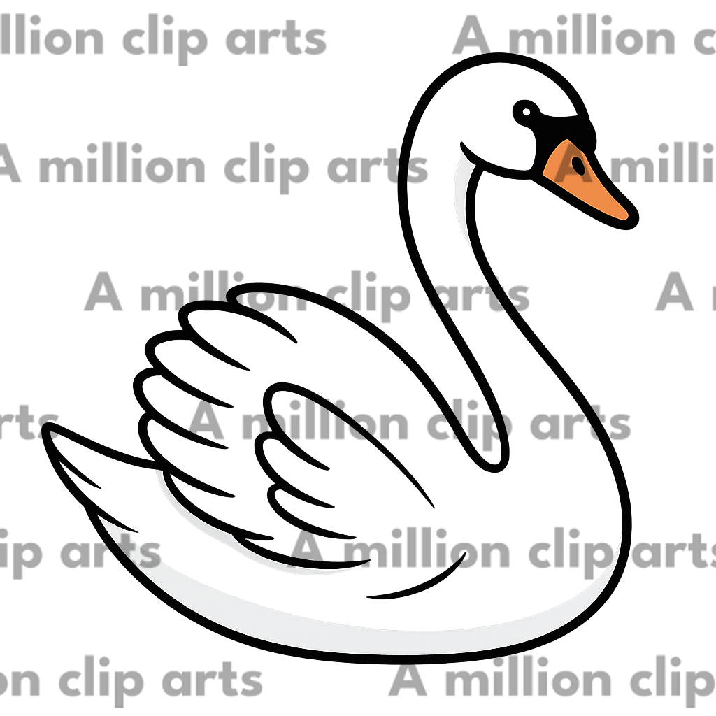 Cartoon Swan clipart
