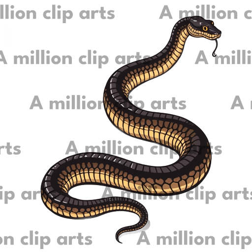 Coiled Snake clipart