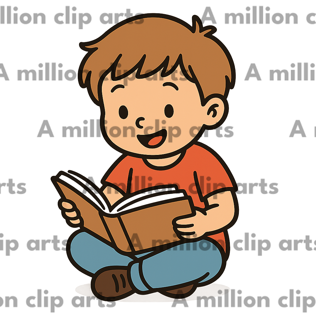 Happy Reader clipart