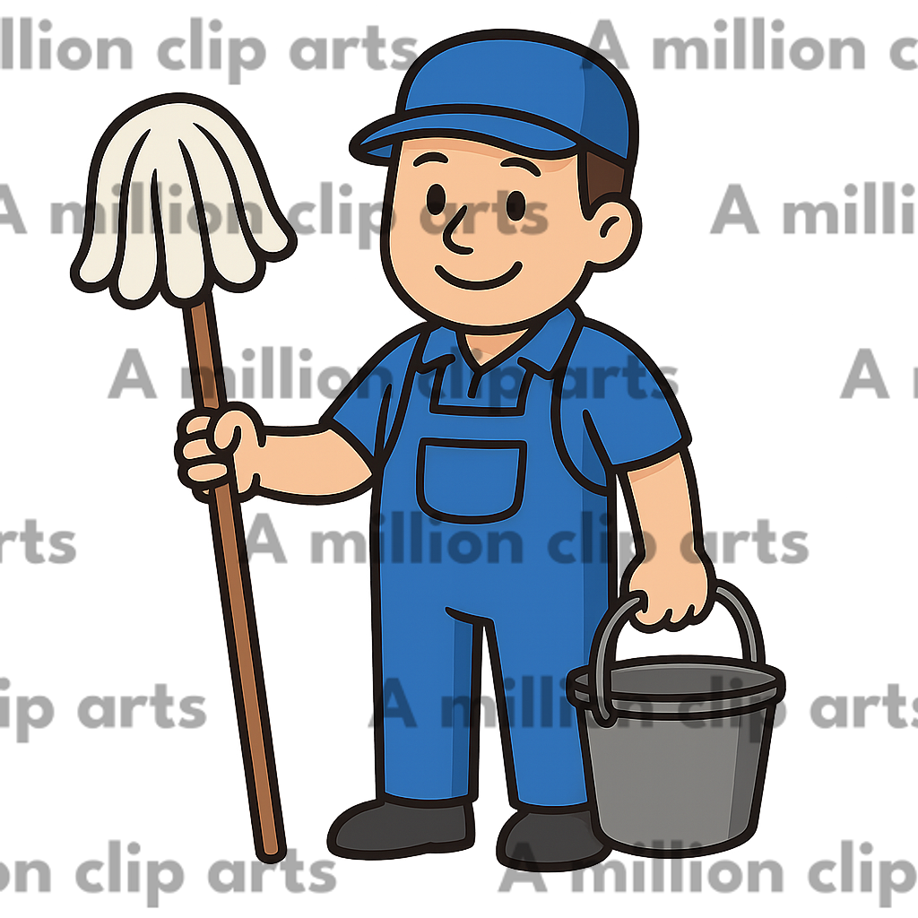 Happy Cleaner clipart