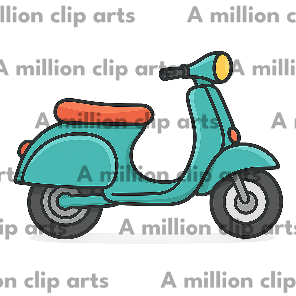 Colorful Scooter clipart