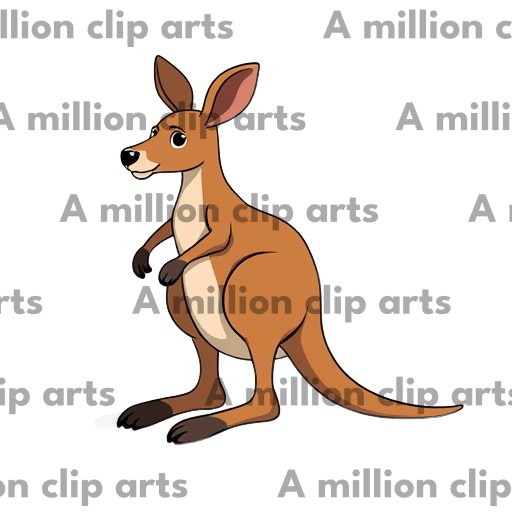 Cartoon Kangaroo clipart