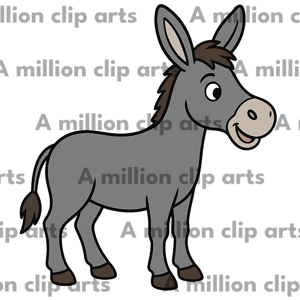 Cartoon Donkey clipart
