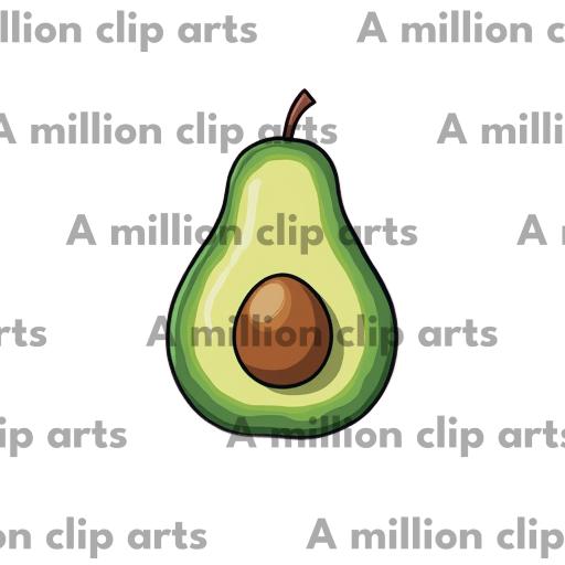 Avocado Slice clipart