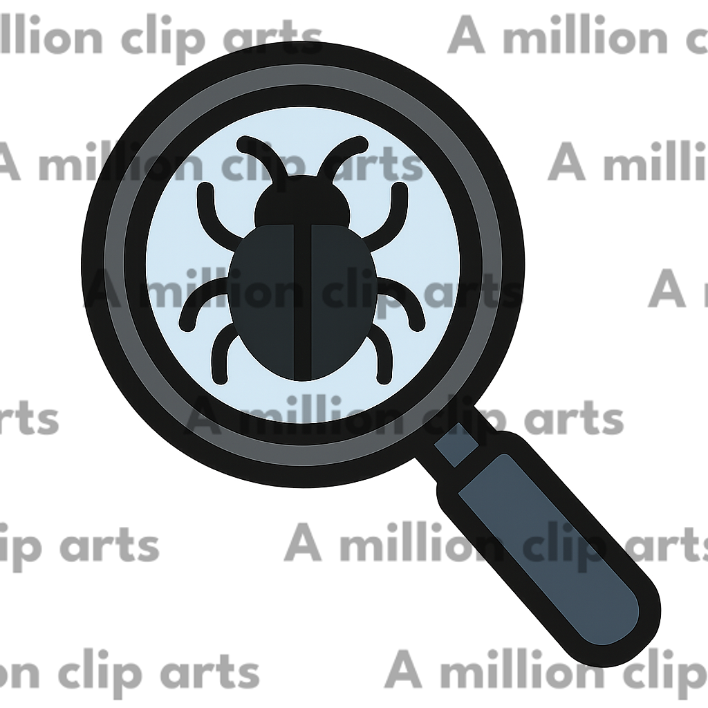 Magnifying Bug clipart