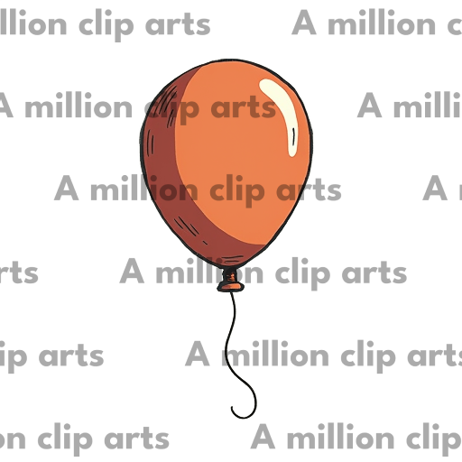 Orange Balloon clipart