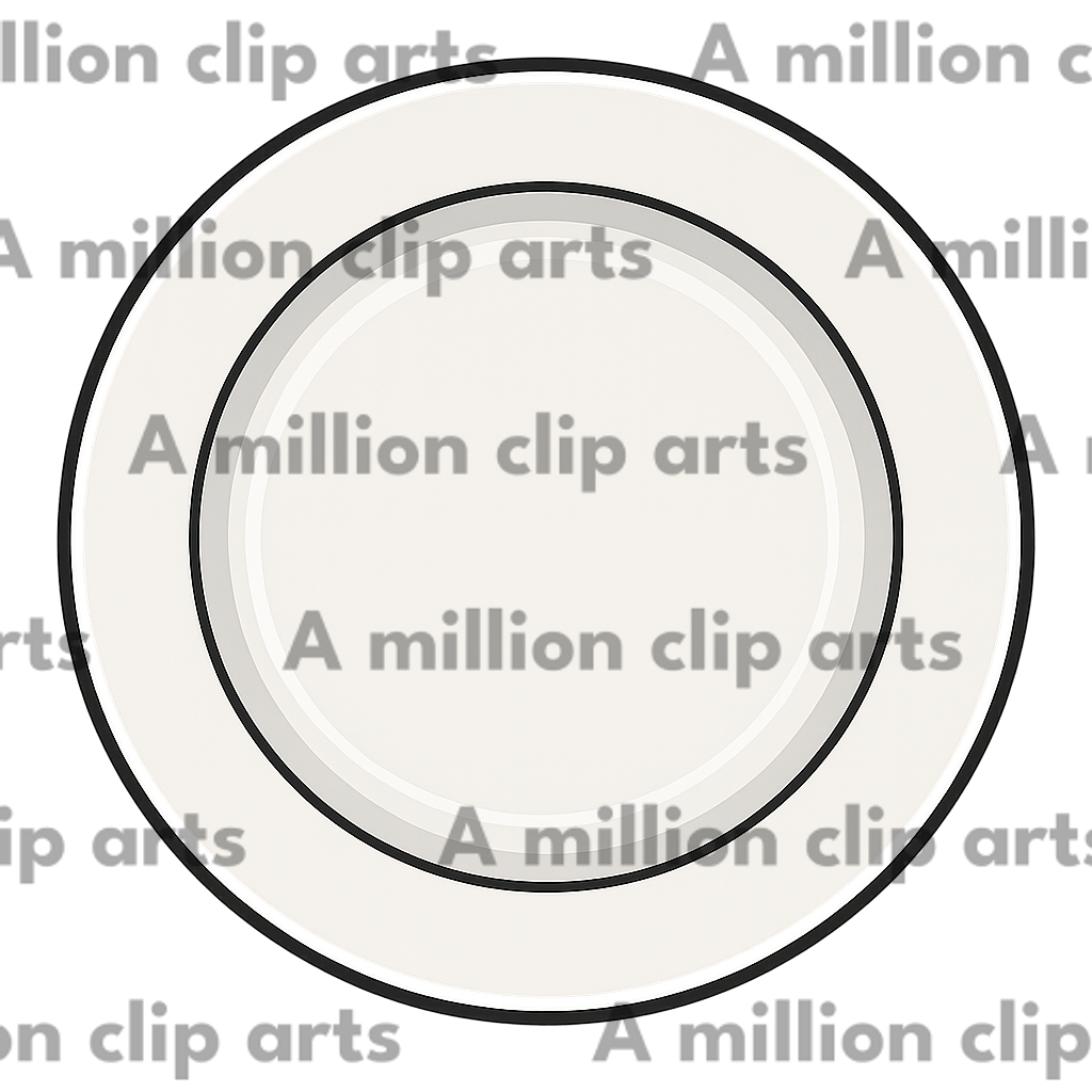 White Plate clipart