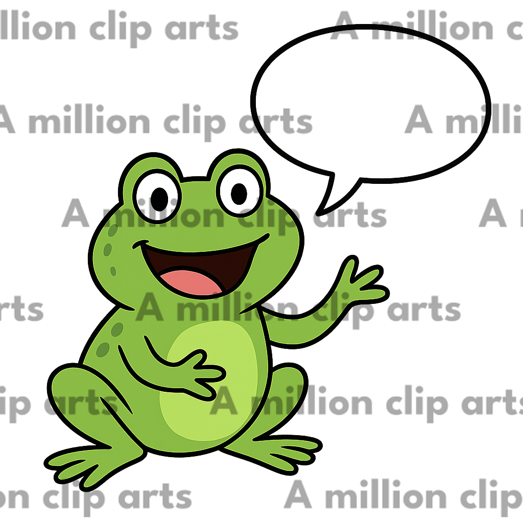 Smiling Frog clipart