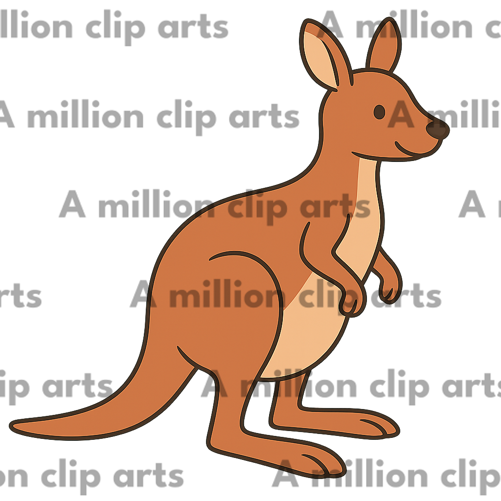 Cartoon Kangaroo clipart