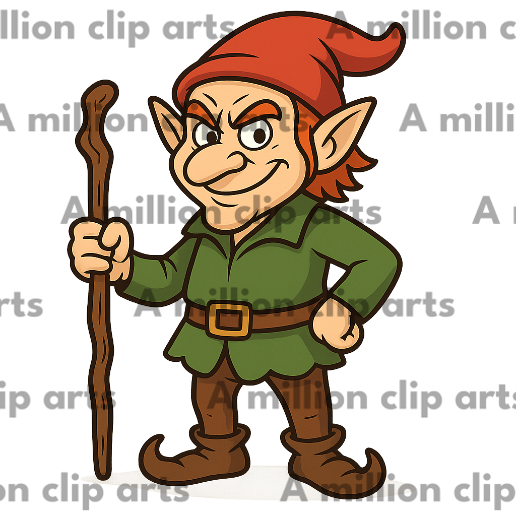 Cheerful Elf clipart