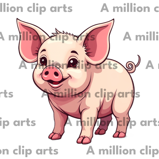 Smiling Pig clipart