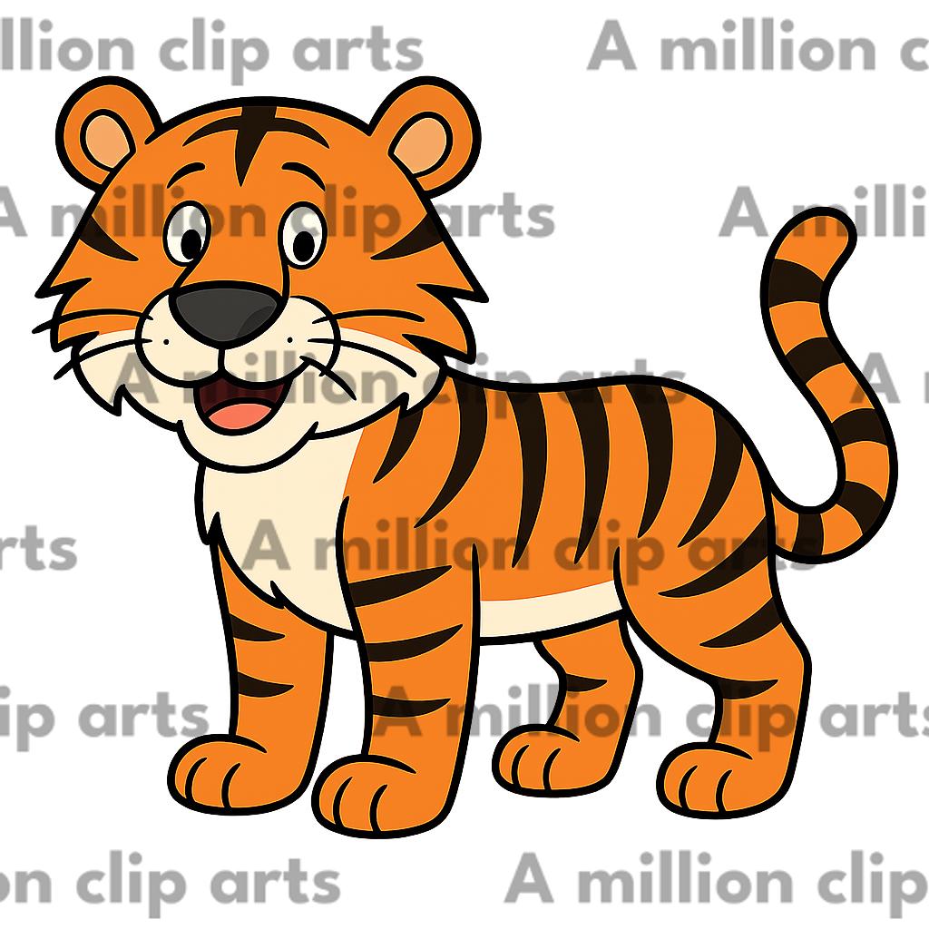 Happy Tiger clipart