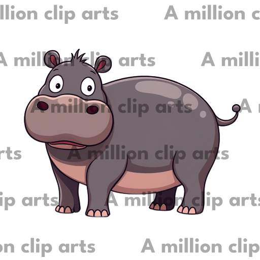 Cartoon Hippo clipart