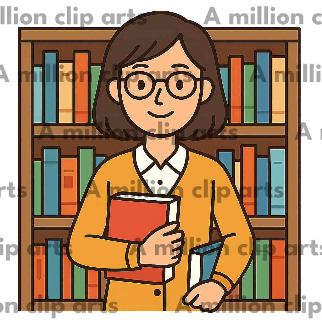 Library Woman clipart