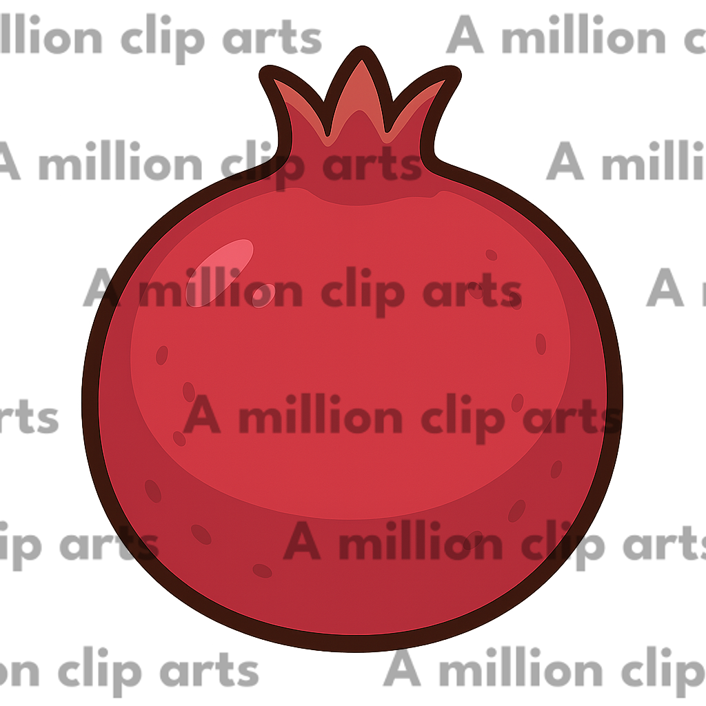 Red Pomegranate clipart