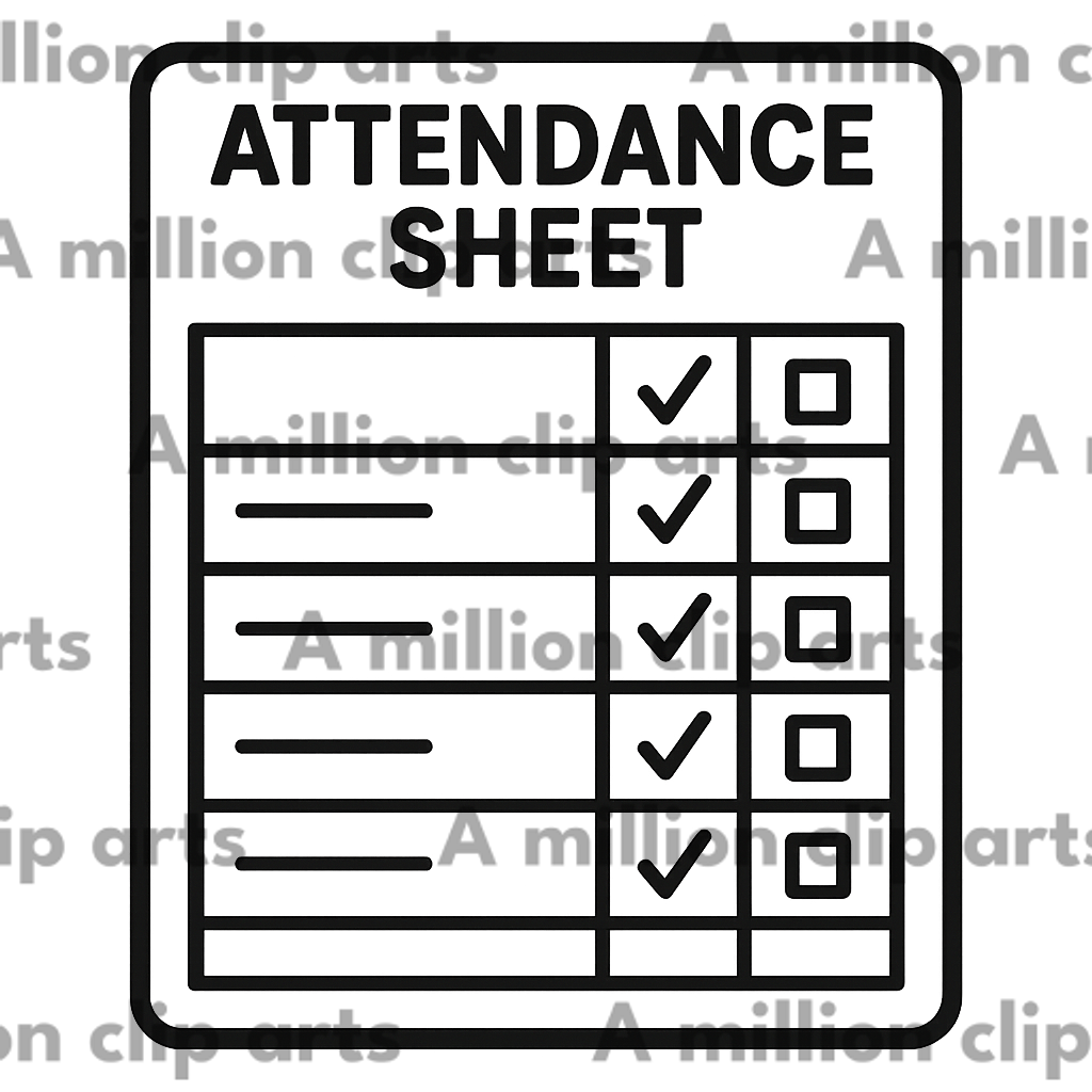 Attendance Sheet clipart
