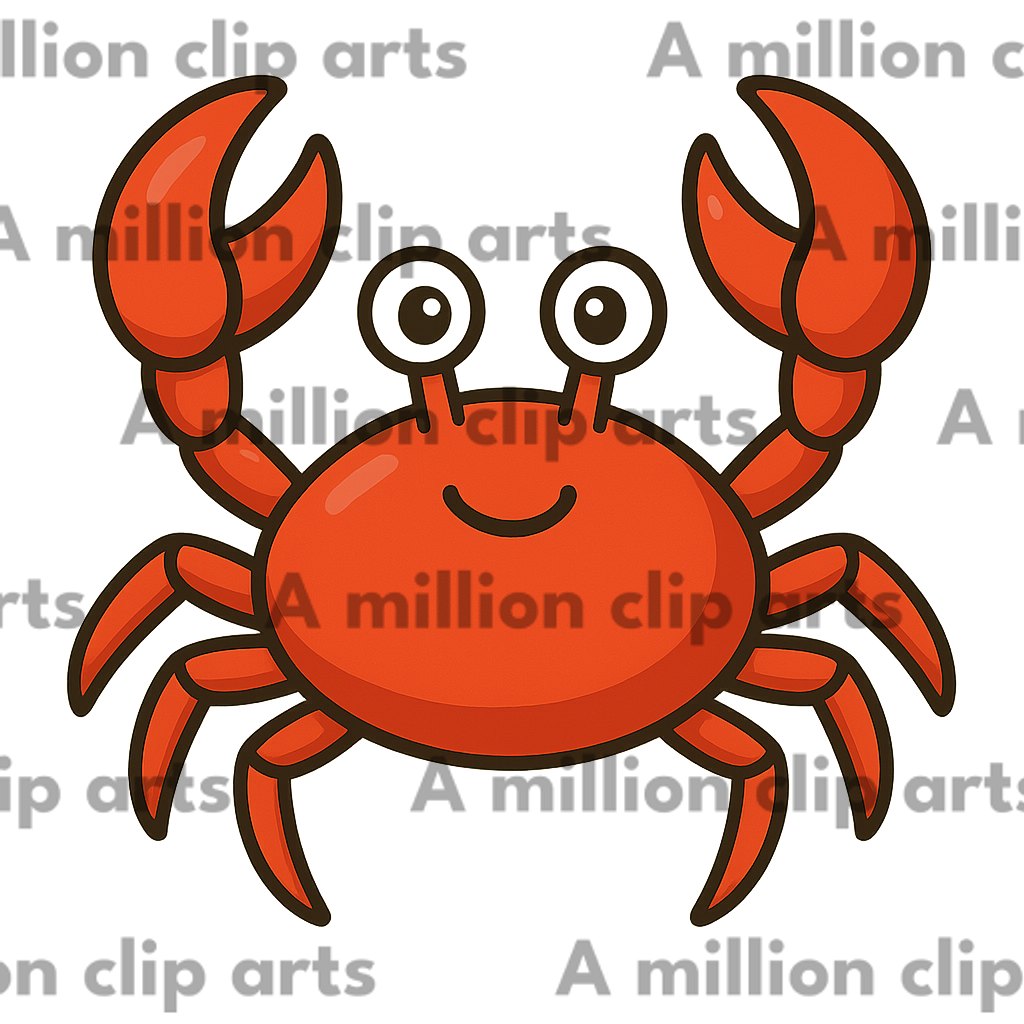 Cheerful Crab clipart