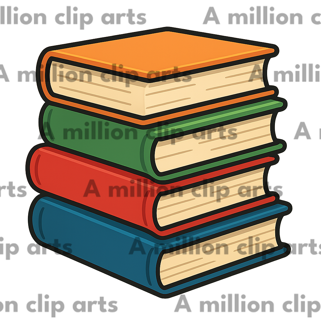 Colorful Books clipart