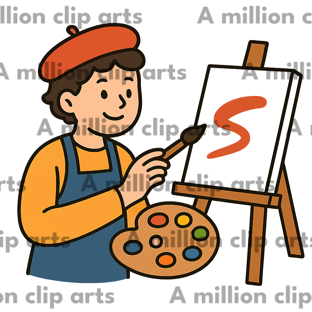 Artist Painting clipart