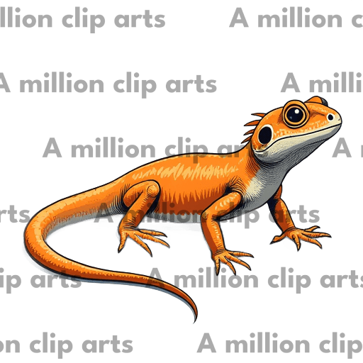 Orange Lizard clipart