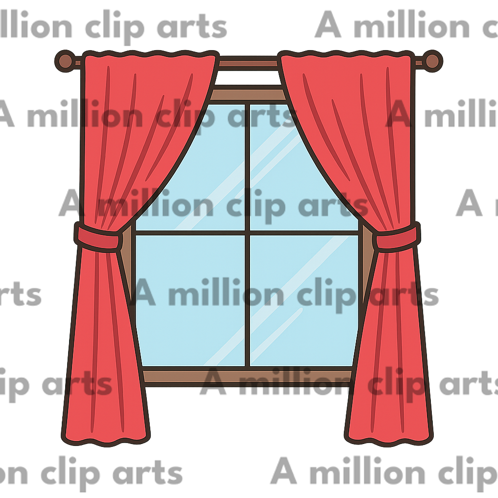 Red Curtains clipart