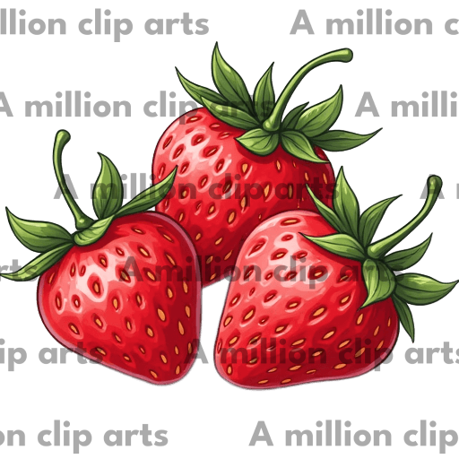 Strawberry Trio clipart