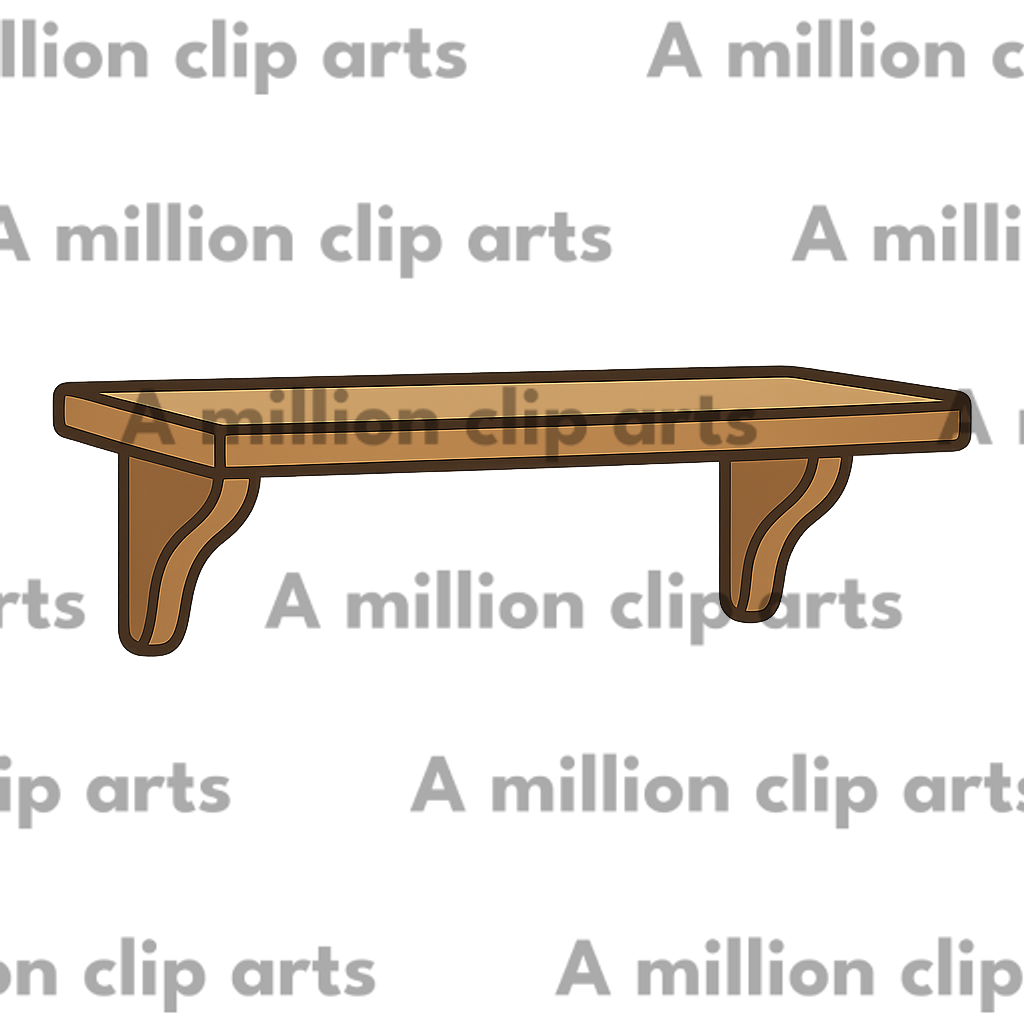 Wooden Shelf clipart