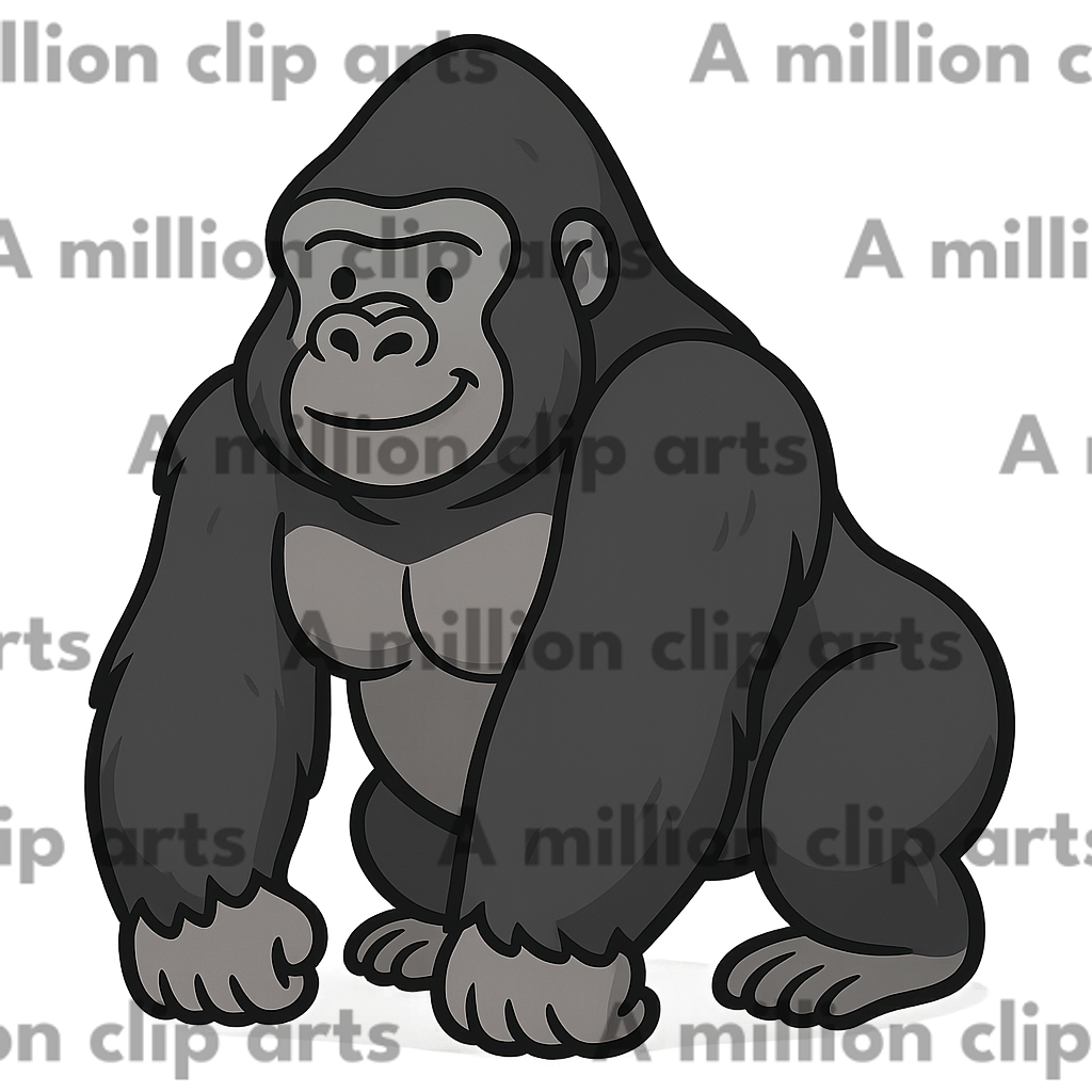 Smiling Gorilla clipart